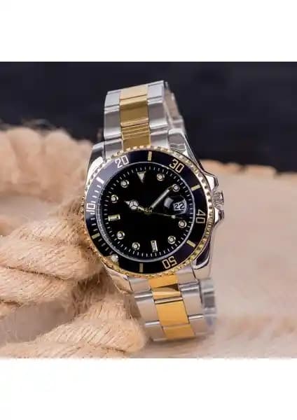 Saattino Takvimli Güğüş Gold Çelik Kordonlu Siyah Kadranlı Erkek Kol Saati Analizi ve Özellikleri