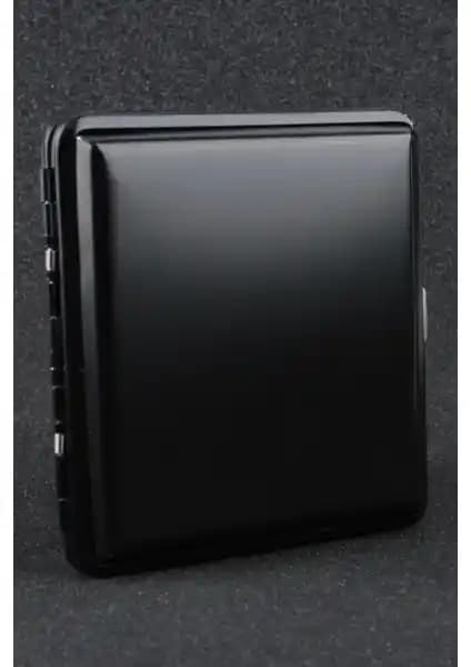 Silvio Monetti Kare Siyah Mat Metal Sigara Tabakası - Şık ve Dayanıklı Sigara Aksesuarı