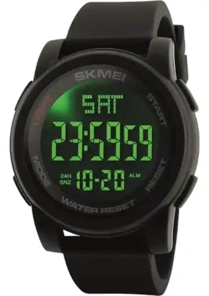 Skmei 1257BK Erkek LED Işıklı Dijital Kol Saati Modern ve Dayanıklı Tasarım