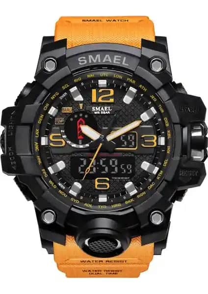 Smael S1545 Erkek Turuncu Kol Saati: Modern Tasarım ve Çok Fonksiyonlu Kullanım Özellikleri