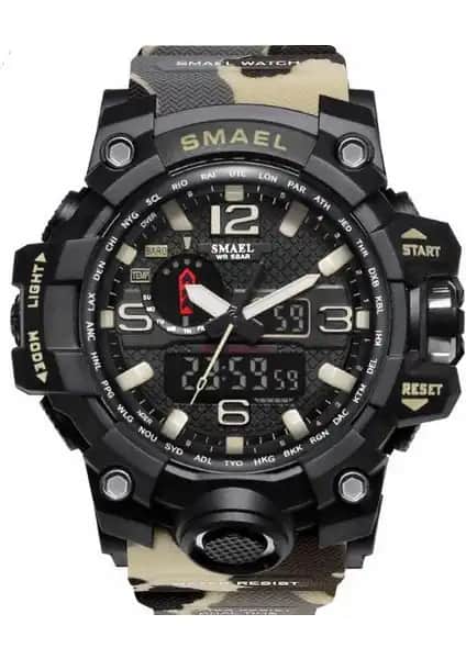 Smael S1545 Kamuflaj Haki Erkek Kol Saati: Şık Tasarım ve Çok Fonksiyonlu Özellikler