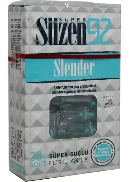 Süzen 92 Slender Filtre Ağızlık 30 Adet ile Konforlu ve Ekonomik Sigara Deneyimi