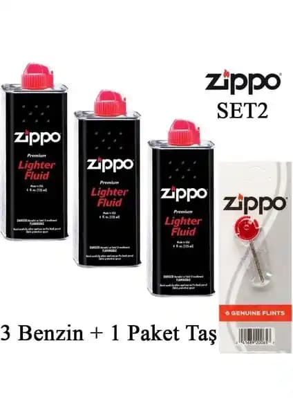 Zippo 3 Benzin ve Taş Seti: Dayanıklı ve Yüksek Performanslı Çakmak Seti