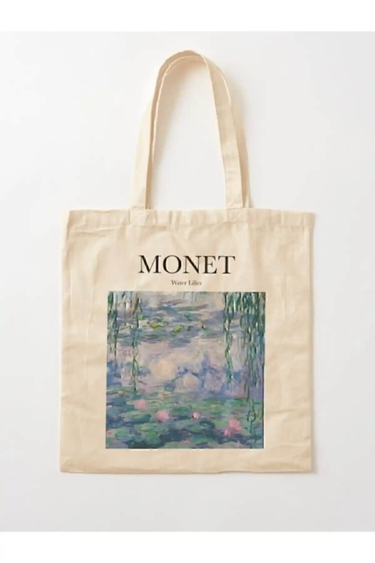 LimonMonet Zambaklar Baskılı Ham Bez Çantası: Şıklık ve Kullanım