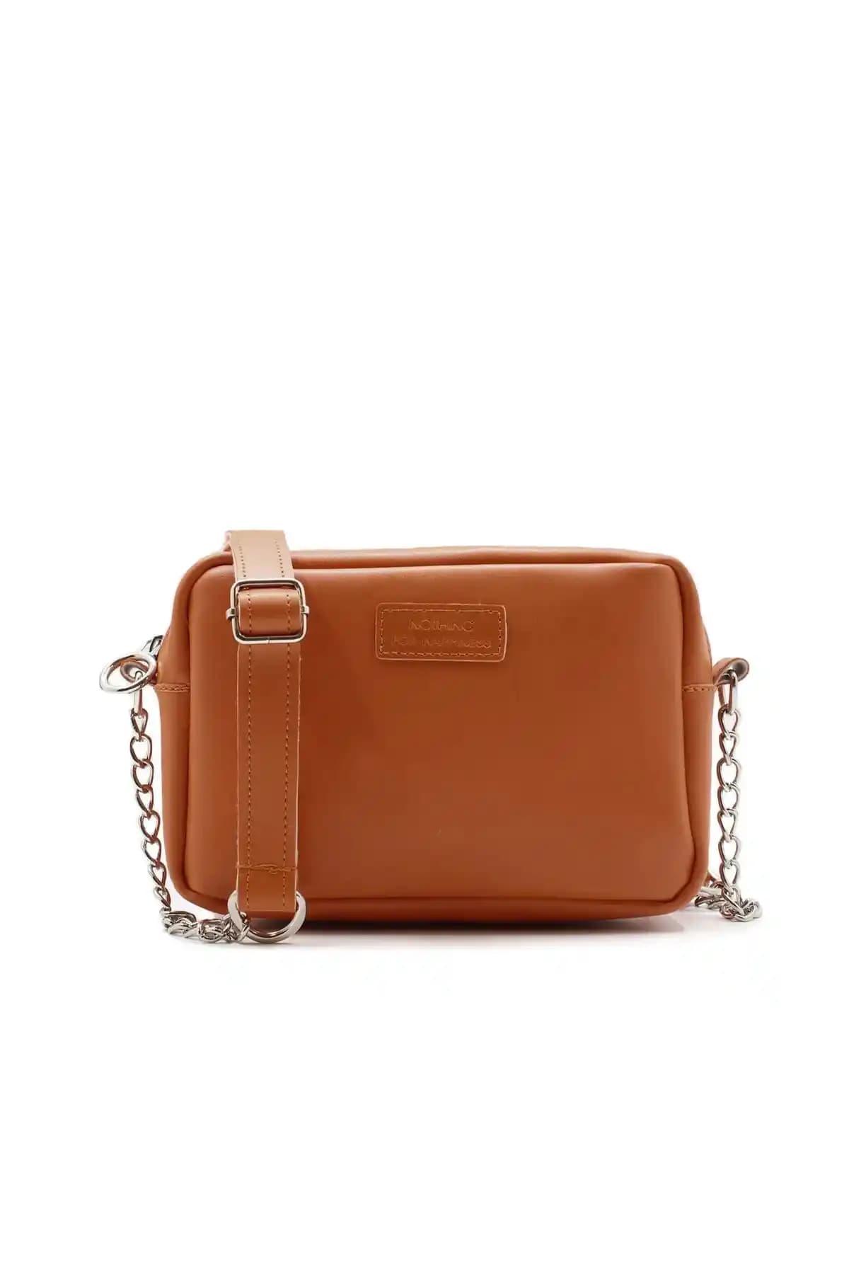 NOTHING Kadın Taba Mini Zincir Askılı Çanta: Şık ve Kullanışlı