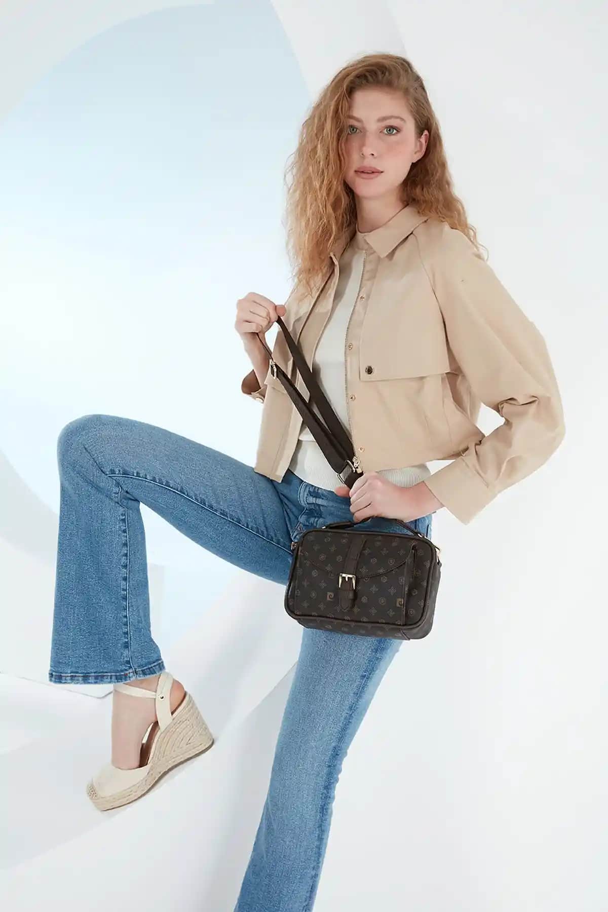 Pierre Cardin Kahve Monogram Kadın Omuz Çantası İncelemesi