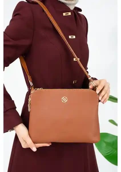 Lifonbag Kadın 4 Bölmeli Uzun Çapraz Askılı Omuz Çantası Günlük ve Şık Kullanım İçin