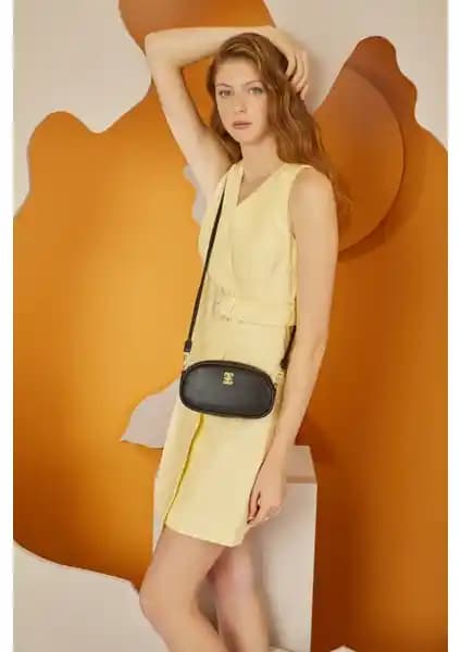 Pierre Cardin Kadın Siyah Çapraz Çanta - Şık ve Pratik Günlük Kullanım İçin