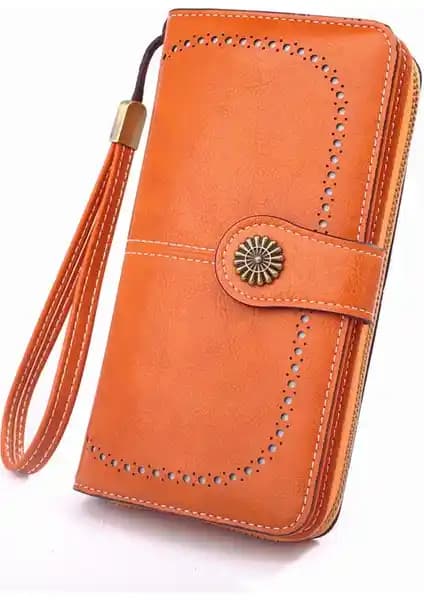 Solomon Yağlı Balmumu Deri Uzun Fermuarlı Cüzdan: Şık ve Fonksiyonel Günlük Aksesuar