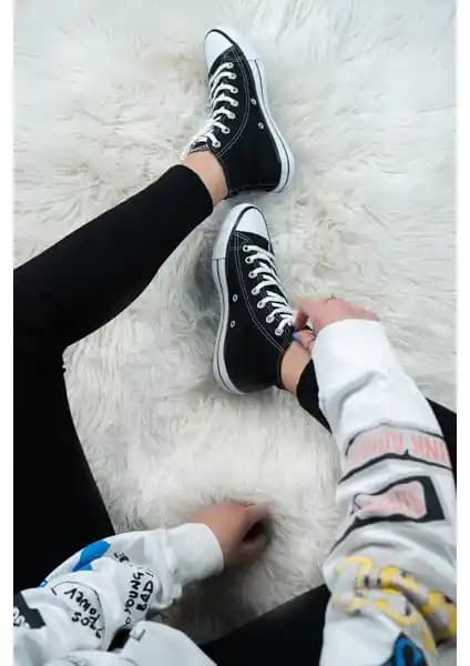 Bartrobel Unisex Siyah Convers Bilekli Spor Sneaker: Konfor ve Modern Tasarımın Buluşması