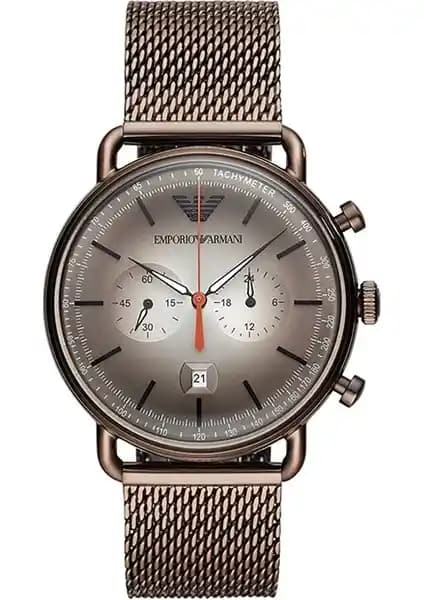 Emporio Armani AR11169 Erkek Kol Saati: Zarif Kahverengi Çelik Tasarım ve Fonksiyonellik