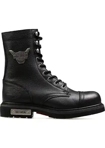 Harley Davidson 025M100553 Colmar Erkek Bot Siyah Baskılı Deri ile Konfor ve Dayanıklılık