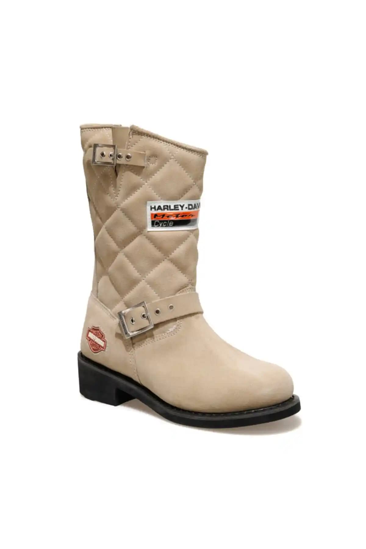 Harley Davidson Bej Deri Bot: Günlük Konfor ve Şıklığın Zarif Buluşması