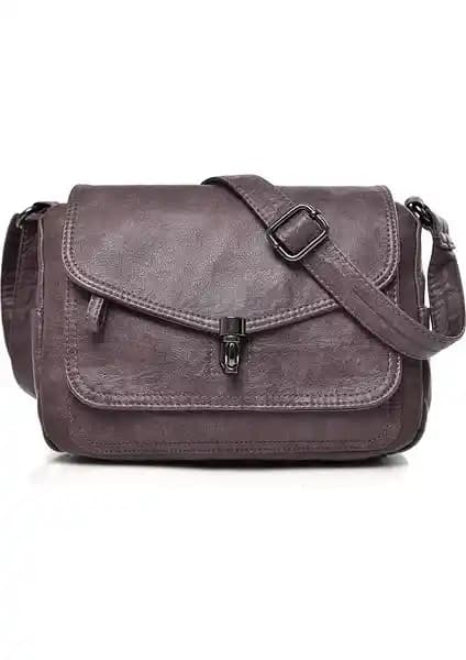 Love Home Kadın Yumuşak Deri Çanta Mor - Şık ve Fonksiyonel Günlük Aksesuar