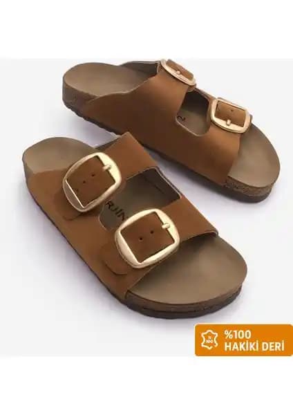 Marjin Kadın Hakiki Deri Günlük Terlik Poli Modeli: Rahatlık ve Şıklığın Buluşması