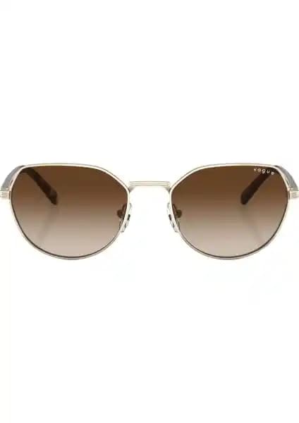 Vogue 4242S 848/13 53 Hailey Kadın Altın Geometrik Çerçeve Güneş Gözlüğü