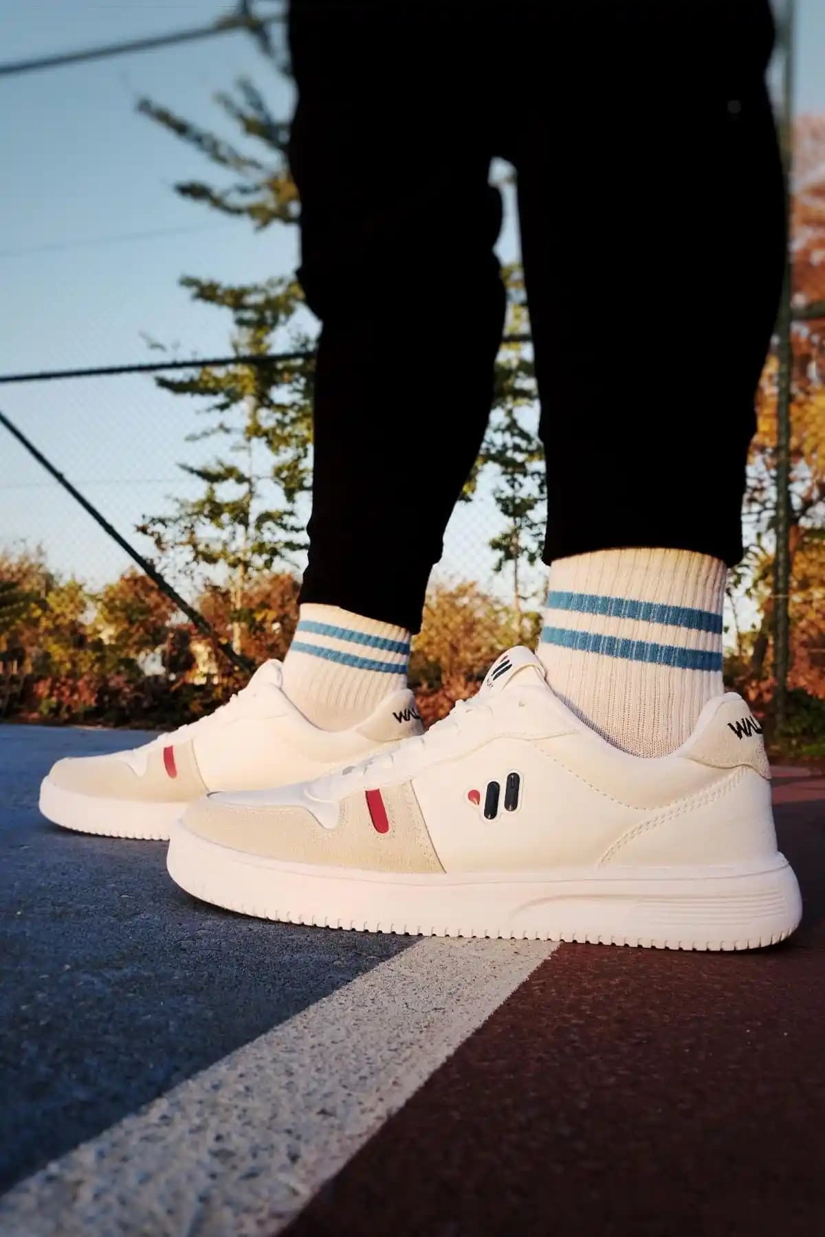 Walky Jason Beyaz-Kırmızı Erkek Spor Sneaker: Konfor, Şıklık ve Çevre Dostu Tasarım