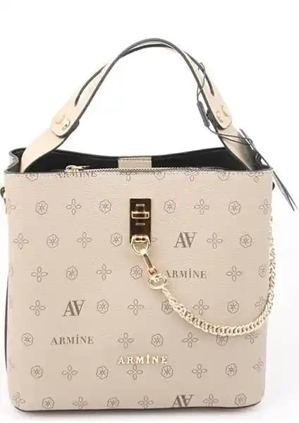 Armine 222 Kadın Vizon Desenli Çanta Modern Tasarım ve Fonksiyonellik Bir Arada