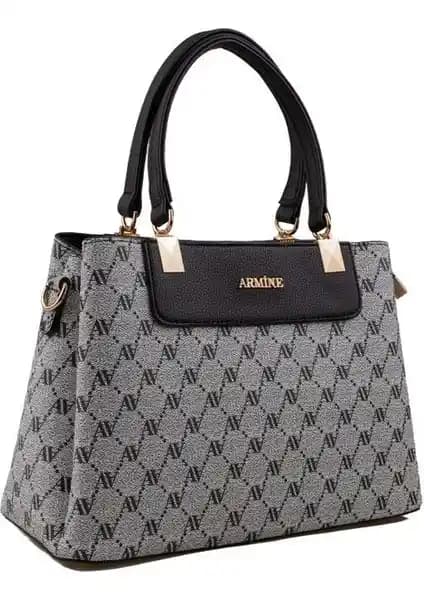 Armine Gri Noktalı Kadın Klasik Çanta: Şık ve Fonksiyonel Tasarım ile Günlük Kullanım