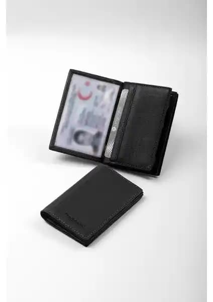 Cengiz Pakel Siyah Deri Kartlık 2305T: Şık ve Pratik Kimlik ve Kart Taşıma Çözümü