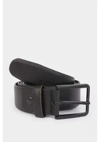 DeFacto Erkek Suni Deri Dikdörtgen Toka Kemerleri Günlük ve Resmi Kullanım İçin