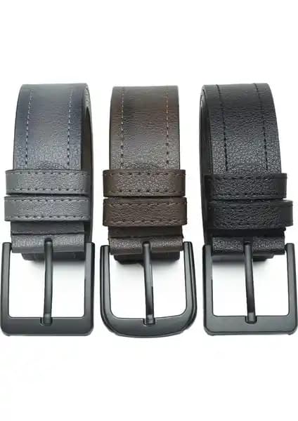Deribond Erkek Kemer Seti 3'lü, Şık ve Kullanışlı Tasarım, Dayanıklı Polyester Malzeme