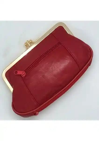 Erzeno Hakiki Deri Kırmızı Kadın Cüzdanı: Şıklık ve Fonksiyonellik Bir Arada