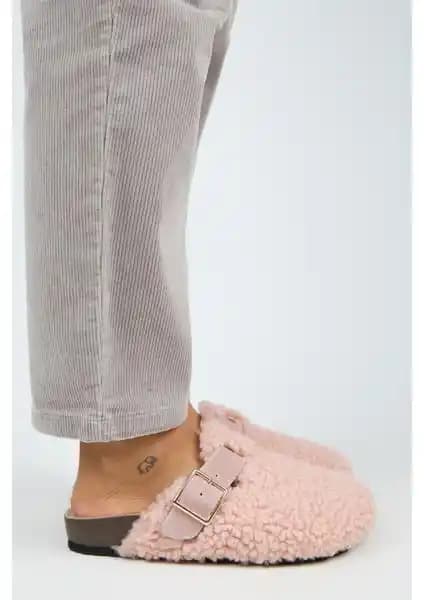 Manijero Suzen Teddy Kadın Kürklü Hakiki Deri Terlik Şıklık ve Konforu Bir Arada Sunar