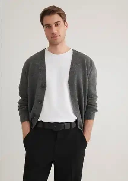 Mavi Siyah Hakiki Deri Erkek Kemer 090570-20933 Şıklık ve Dayanıklılık Sunar