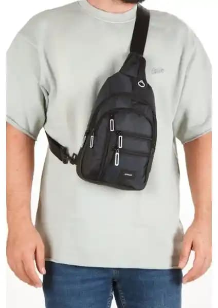 Newish Polo Body Bag USB Çıkışlı Çapraz Göğüs ve Sırt Çantası Günlük Kullanım İçin Uygun