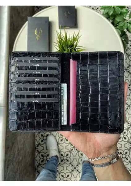 Visso 911 Hakiki Deri Pasaport Kılıfı Şık ve Fonksiyonel Seyahat Aksesuarı