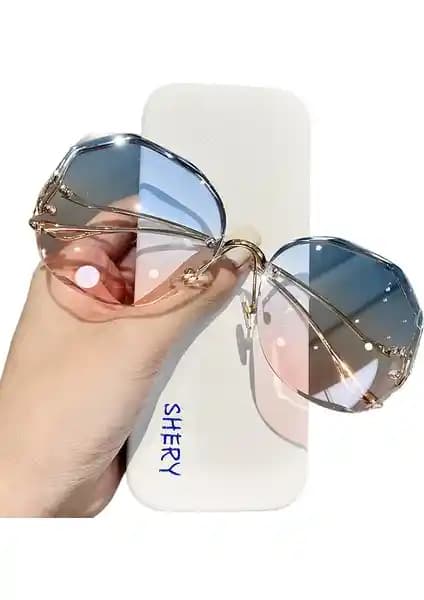 Yuyan Çerçevesiz Kristal Kenarlı Poligon Gözlükler Modern Kadın Şıklığı ve Fonksiyonellik