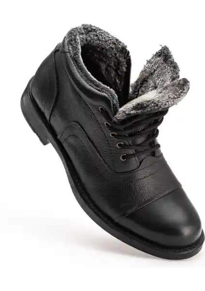 Modern Erkek Deri Kürklü Fermuarlı Bot ve Taşpınar Günlük Kışlık Rahat Bot Karşılaştırması