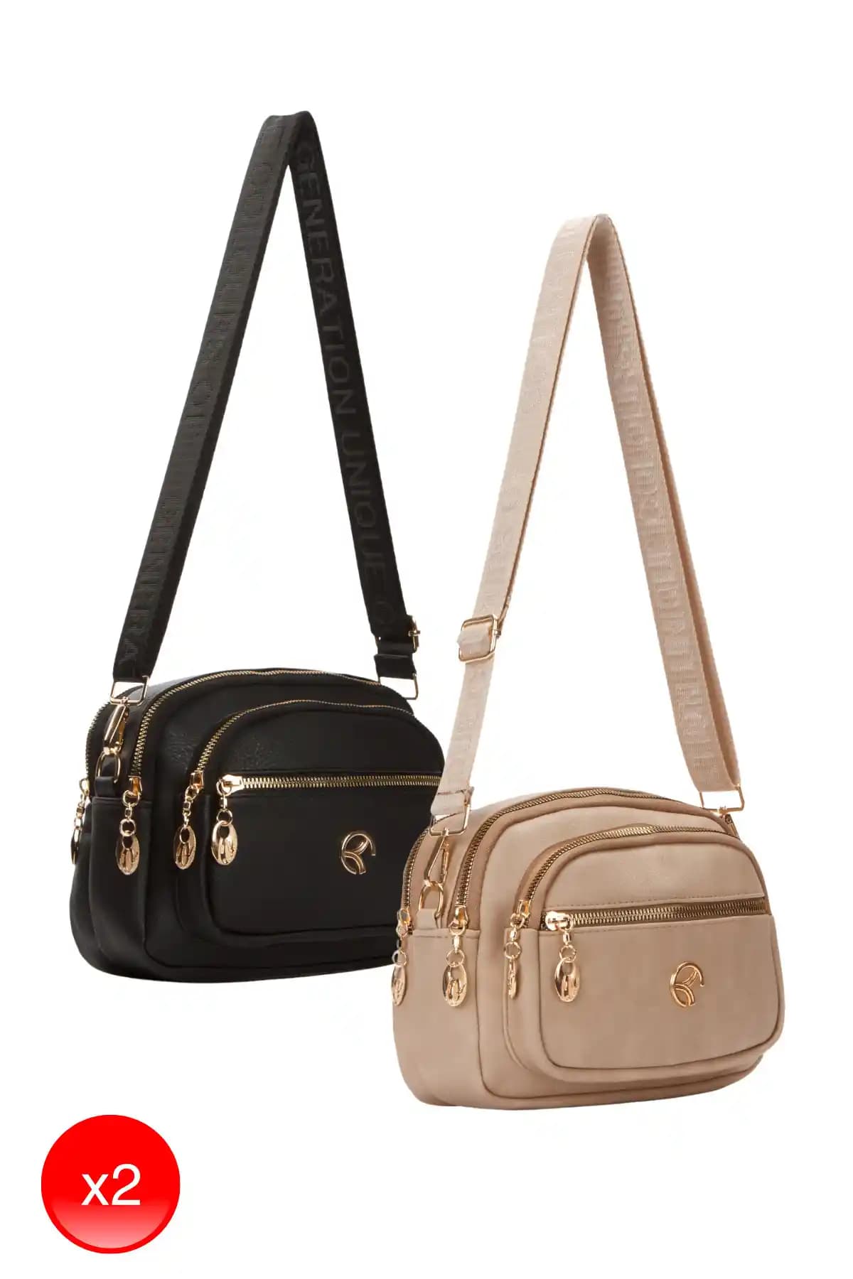 Adelina Bags Kadın Günlük Çantası Siyah ve Vizon Renk Seçenekleriyle Modern Tasarım