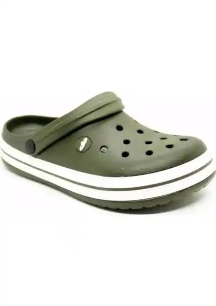 Akınalbella Bella Doremor Haki Beyaz Sabo Crocs: Konfor ve Şıklık Sunan Günlük Terlik