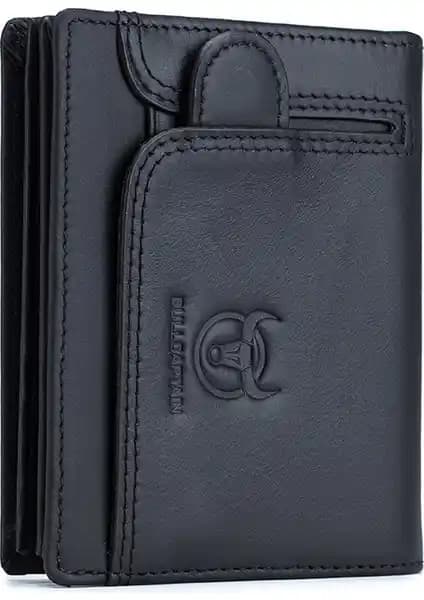 Bullcaptain Erkek Hakiki Deri RFID Kartlık Cüzdanı Şıklık ve Güvenliği Bir Arada Sunar