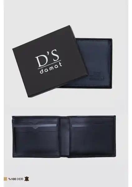 D'S Damat Lacivert Hakiki Deri Cüzdan: Şıklık ve Fonksiyonellik Bir Arada