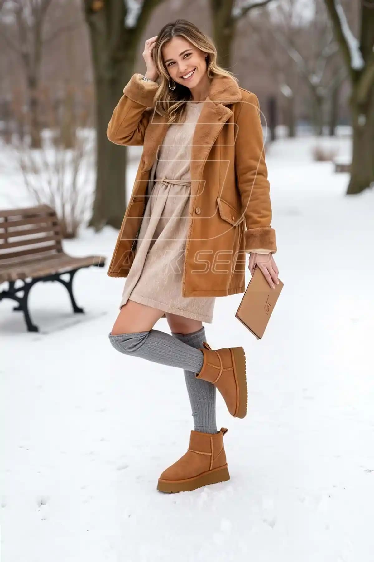 Dark Seer DS.Oggo C. Taba Kadın Bot: Şıklık ve Konforu Bir Arada Sunan Kış Ayakkabısı