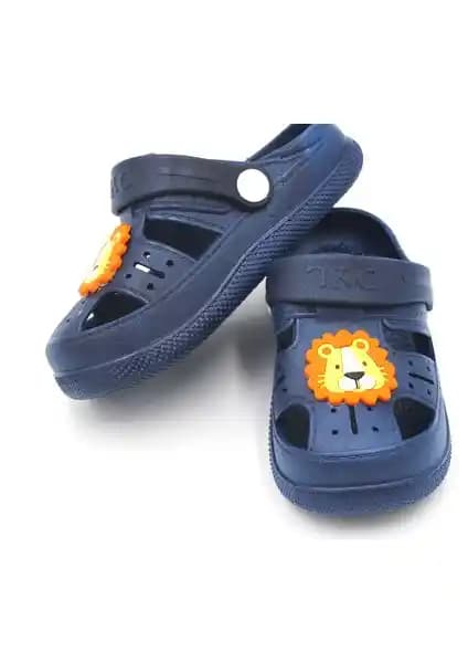 Daye Çocuk Günlük Kaymaz Taban Hayvan Figürlü Lacivert Sandalet