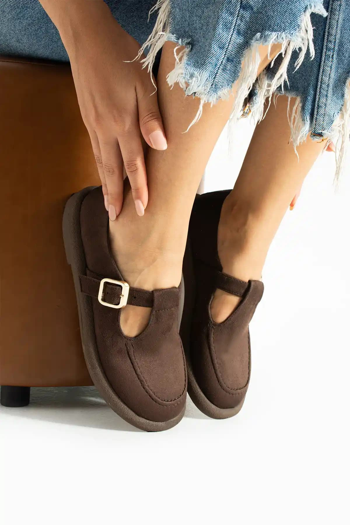 Despina Kadın Kahverengi Süet Loafer Ayakkabı Şıklık ve Konforu Bir Arada Sunar