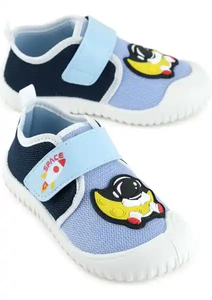 Gezer Erkek Çocuk Yazlık Keten Ayakkabı Pvc Taban Cırt Cırtlı ve Ayarlanabilir