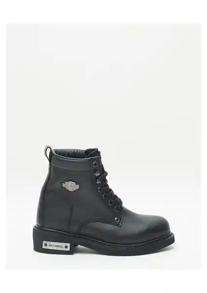 Harley Davidson Gibson Kadın Siyah Deri Bot 2024 Sonbahar-Kış Şıklık ve Dayanıklılık İçin