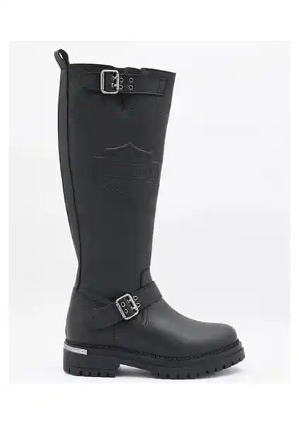 Harley Davidson Kadın Siyah Deri Çizme: Şıklık ve Konfor Sunan Modern Tasarım