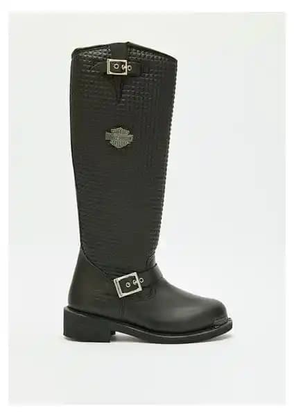 Harley Davidson Zoe Hı Ka<dı>n Siyah Deri Bot: Şıklık ve Dayanıklılık Sunan Kadın Ayakkabısı