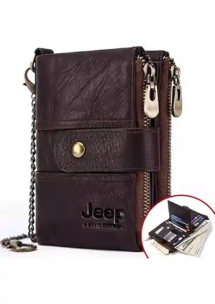 Jeep Amerikan Tasarım Deri Cüzdanı Güvenlik ve Şıklığı Bir Arada Sunar