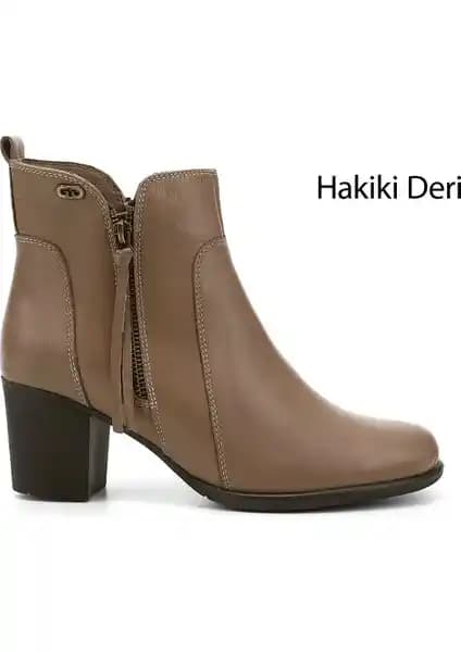 Kadın Vizon Hakiki Deri Fermuarlı Kalın Topuklu Bot Özellikleri ve Kullanım Alanları