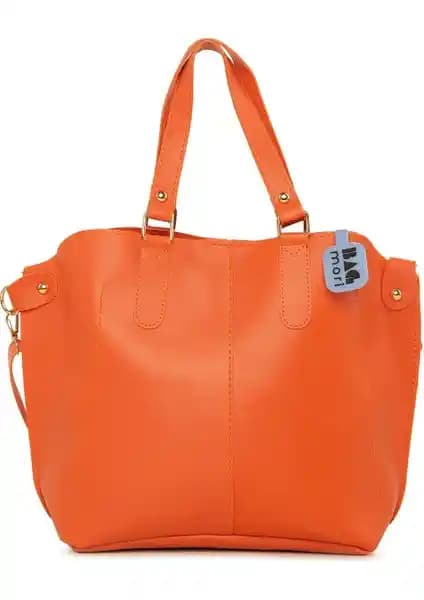 Kadınlar İçin Siyah Üç Bölmeli Çıtçıt Detaylı Günlük Şık Çanta