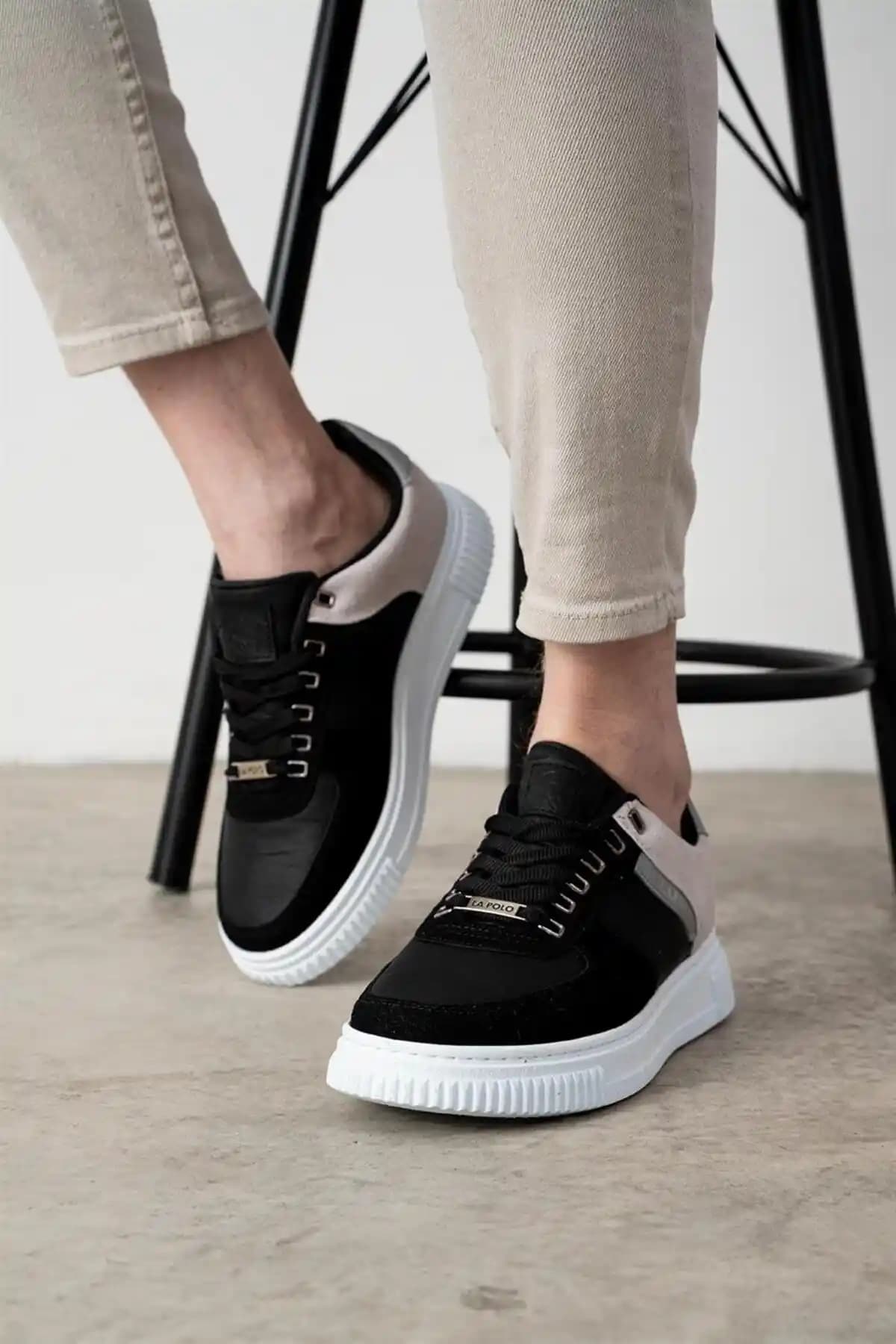 L.A Polo 311 Siyah Buz Renk Erkek Günlük Ayakkabı Şıklık ve Konforu Bir Arada Sunar
