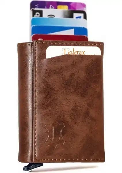 Lederax Para Gözlü Mekanizmalı Suni Deri Erkek Kartlık Cüzdan Özellikleri ve Kullanım Avantajları