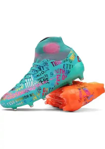 LRsmile Mavi-Turuncu Futbol Ayakkabısı: Modern Tasarım ve Üstün Performans Özellikleri